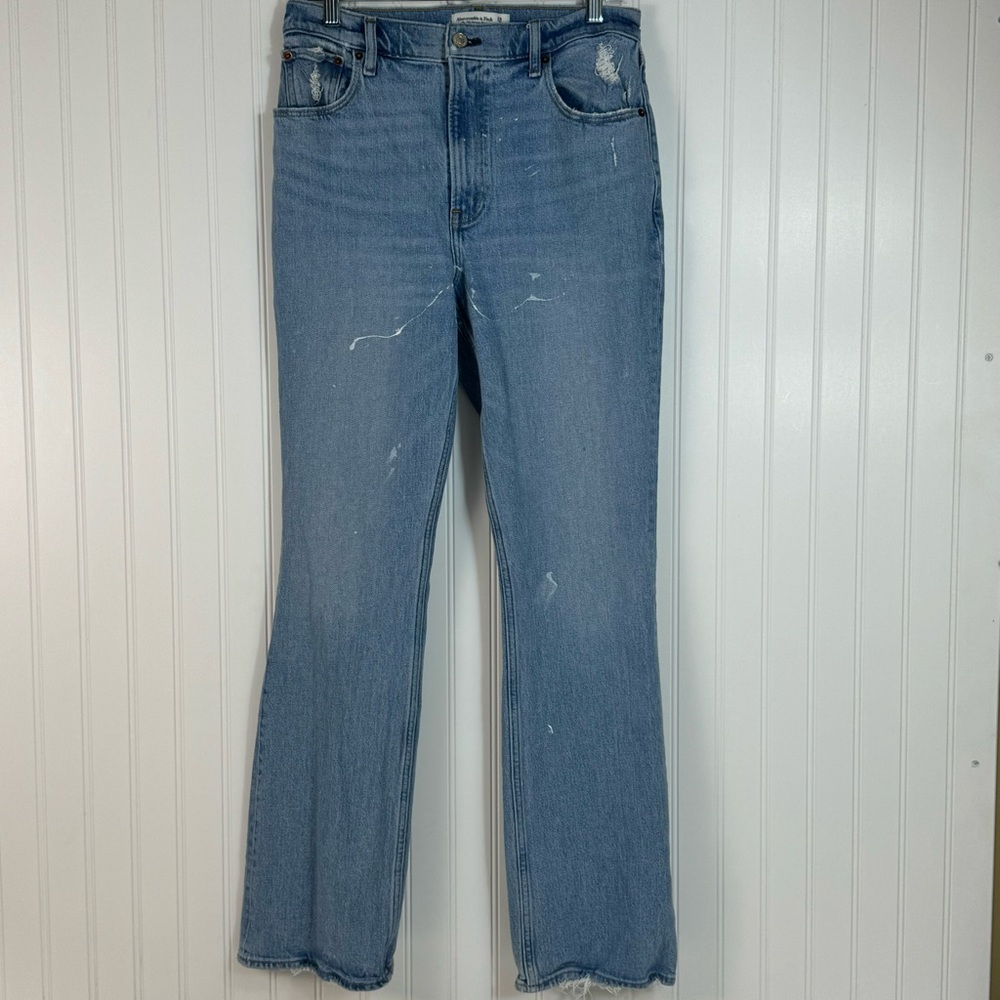 Abercrombie & Fitch Jeans the 70's Flare‎ Ultra High Waist Paint Splatters
